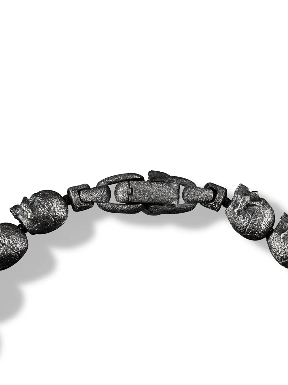 David Yurman Sterling Silver Memento Mori Skull Bead Bracelet