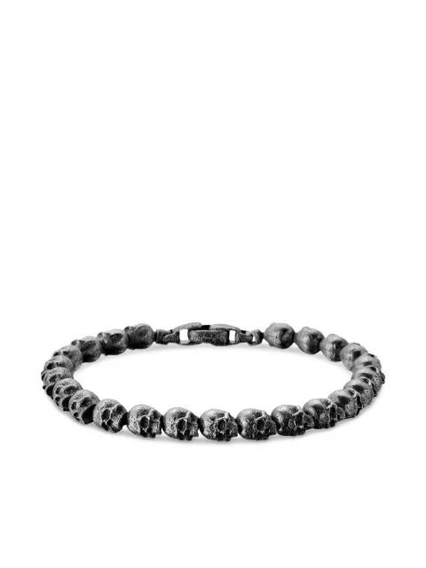 David Yurman sterling silver Memento Mori Skull bead bracelet (6mm)