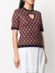 Temperley London Madame tile-jacquard knitted top
