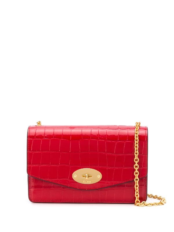 mulberry red handbag