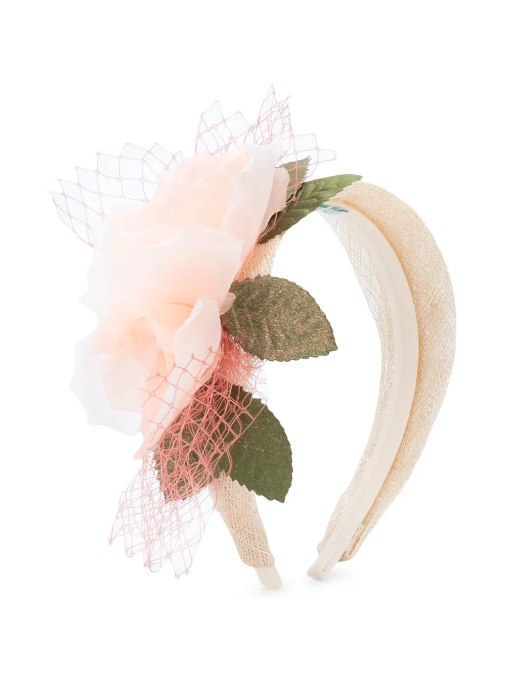 Abel & Lula ободок с цветами из органзы