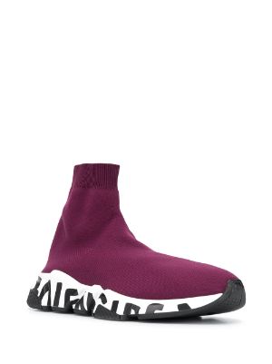 balenciaga contrast logo speed sock sneakers