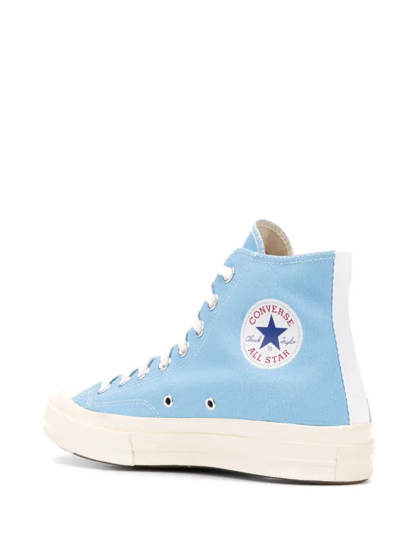 blue platform high top converse