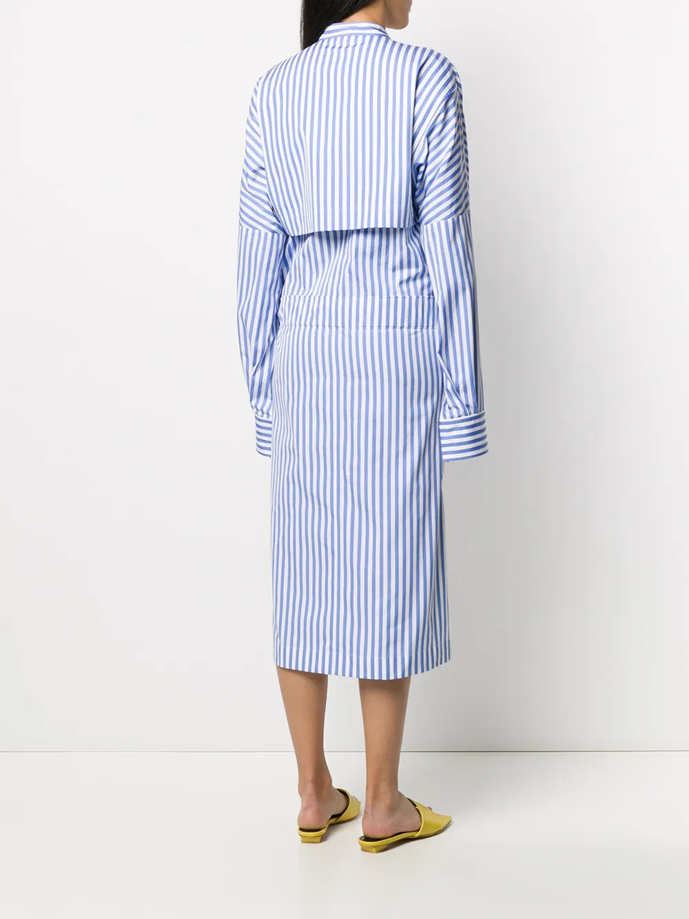 фото Jil sander платье миди в полоску