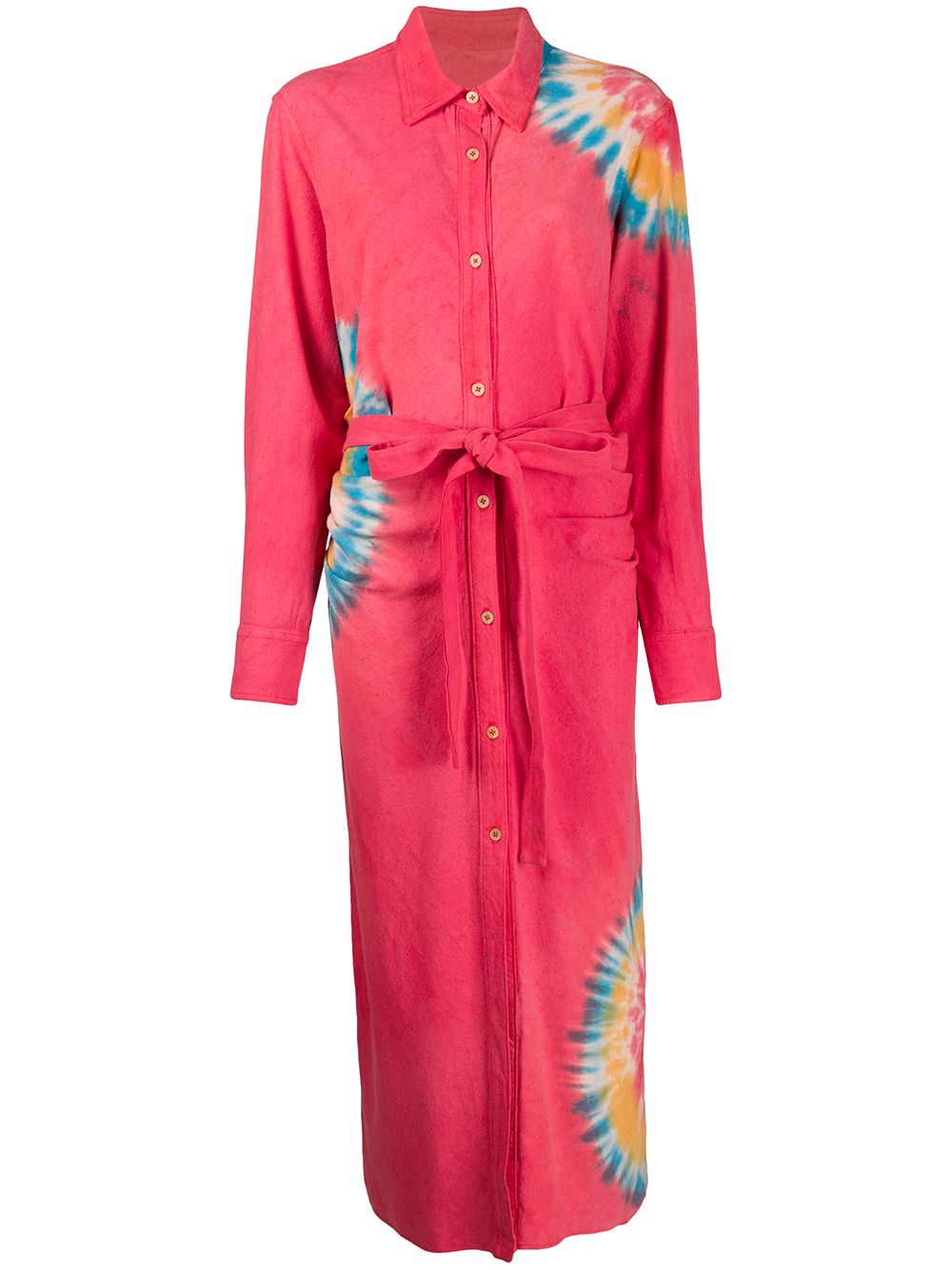 фото The elder statesman tie-dye shirt dress