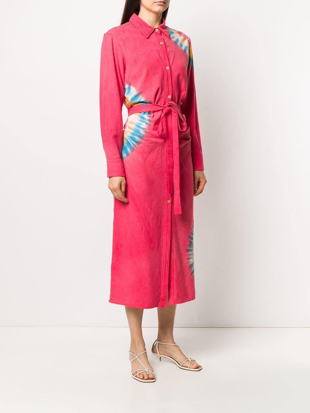 фото The elder statesman tie-dye shirt dress