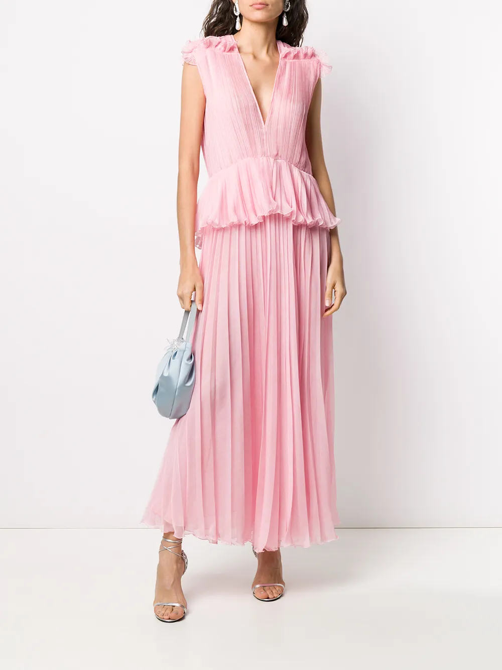 Philosophy Di Lorenzo Serafini Geplooide maxi-jurk - Roze