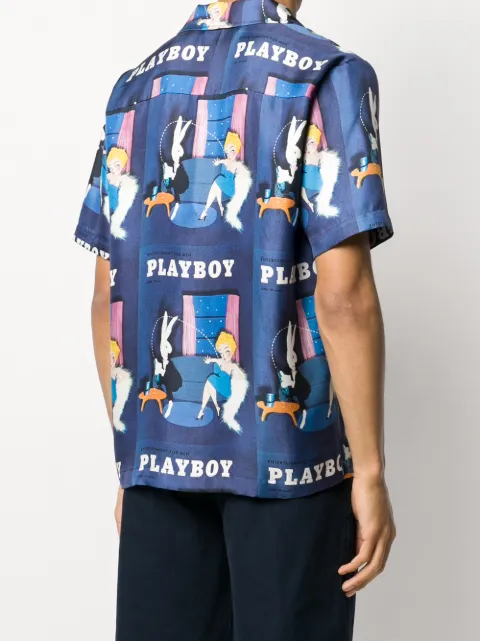 Shop blue Soulland Orson Playboy shirt 