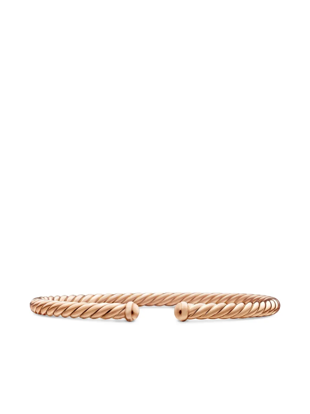 David Yurman Modern Cablespira ブレスレット 4mm 18Kローズゴールド 4mm - ピンク David Yurman Modern Cablespira ブレスレット 4mm 18Kローズゴールド 4mm - ピンク