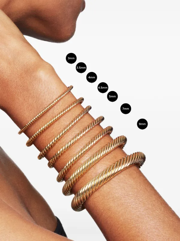 DAVID YURMAN ブレスレット バングル David Yurman Bracelet Women's 7mm Cable in Gold & Silver