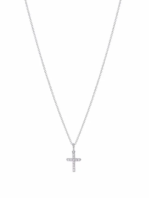 Collier Cable Collectibles Cross en or blanc 18ct serti de diamants - David Yurman - Modalova