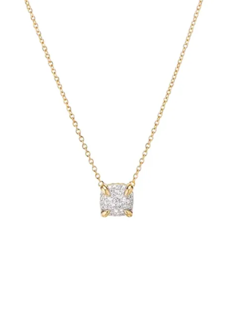 David Yurman 18kt yellow gold Petite Chatelaine diamond necklace