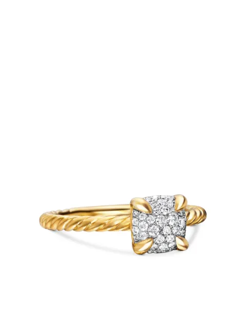 David Yurman 18kt yellow gold Petite Chatelaine diamond ring (7mm)