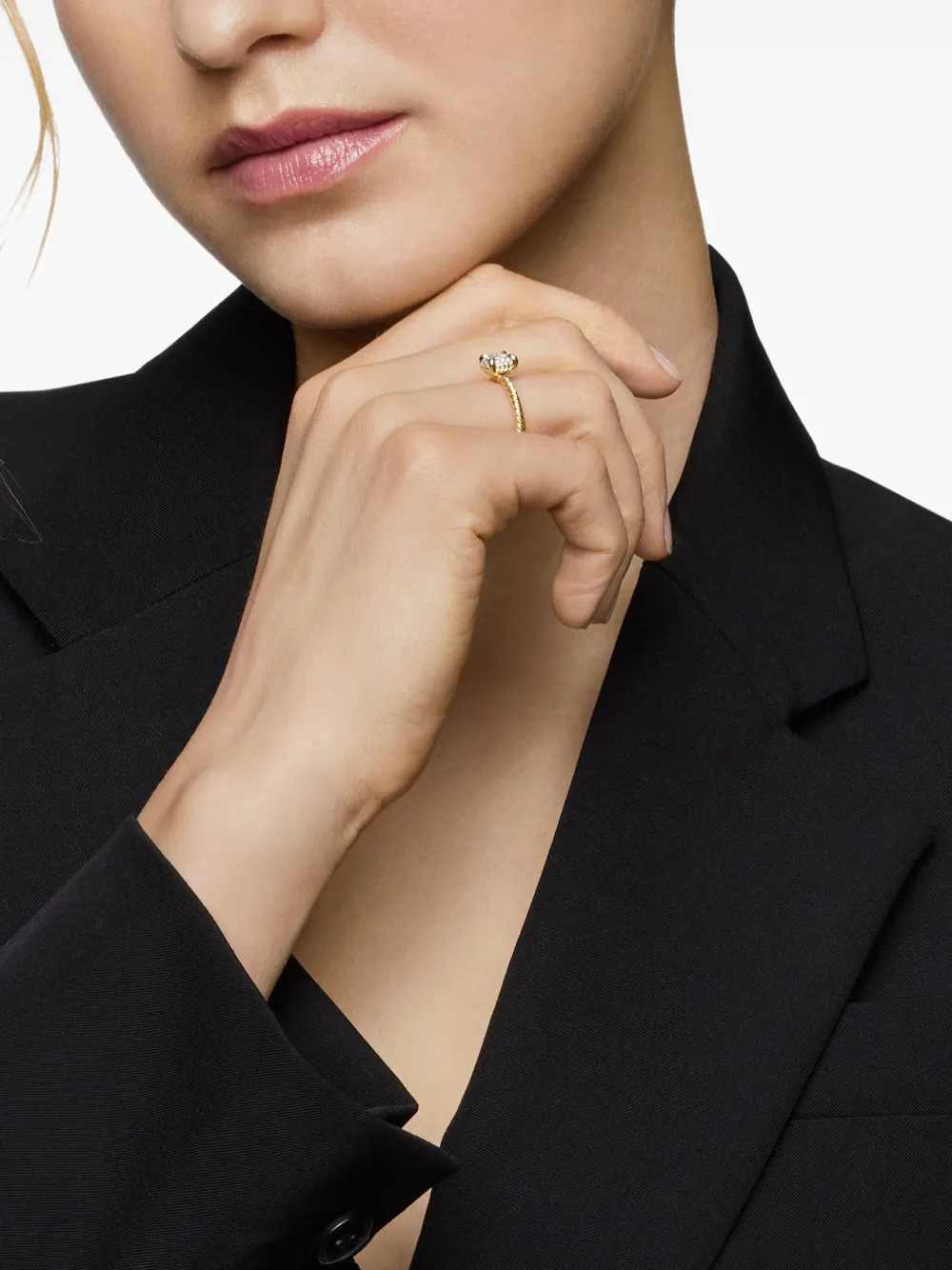 David Yurman 18kt yellow gold Petite Chatelaine diamond ring (7mm) | Image 2