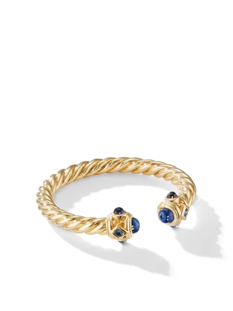 David Yurman 18kt yellow gold 2.3mm Renaissance sapphire ring