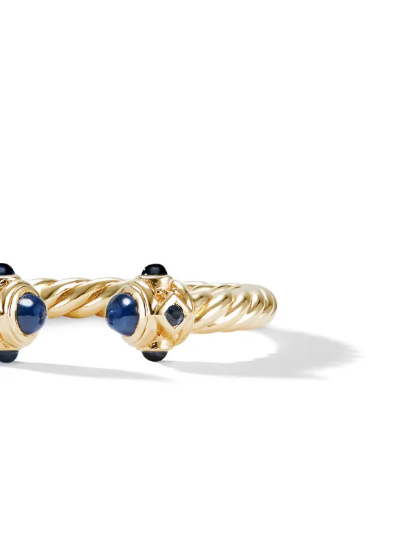 Yellow gold ring with sapphire sale