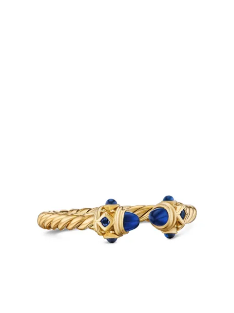 David Yurman 18kt yellow gold Renaissance sapphire ring (2.3mm)