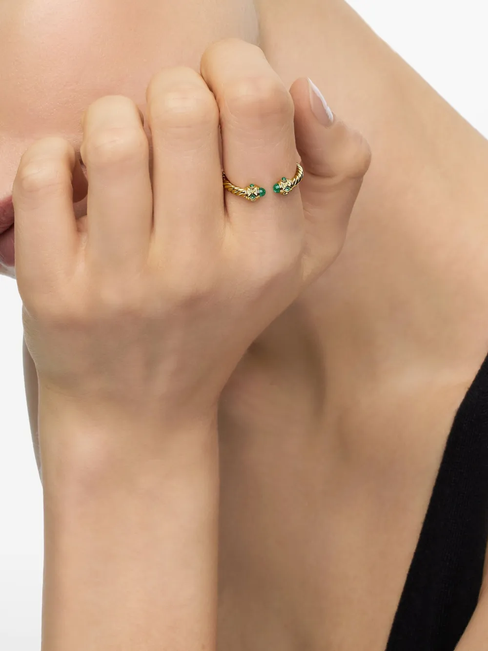 18kt Yellow Gold Renaissance Emerald Ring (2.3mm)