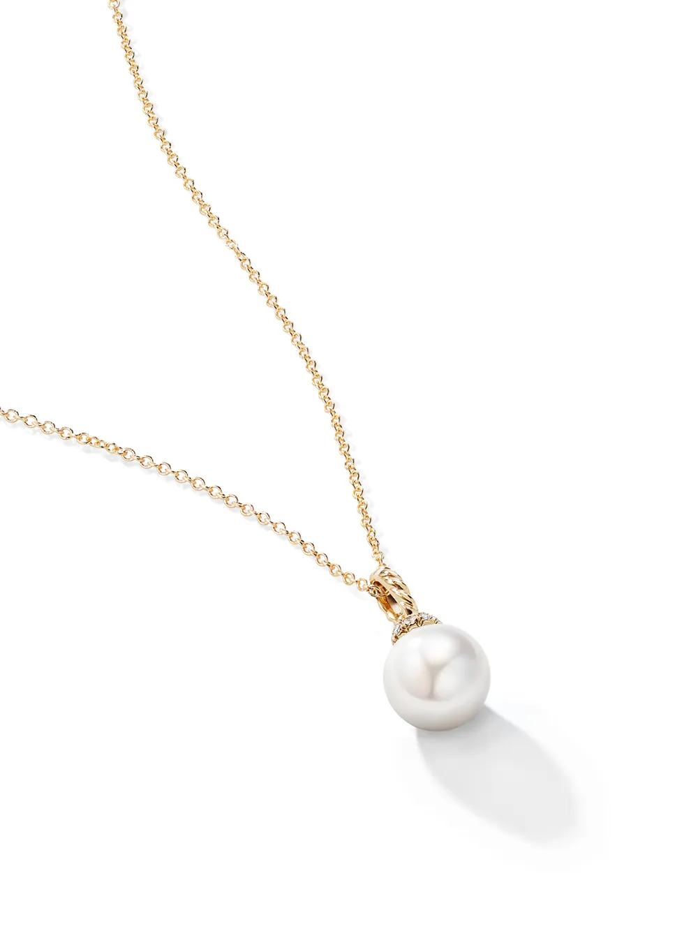 David Yurman 18kt Yellow Gold Solari Pearl And Diamond Necklace In Gold