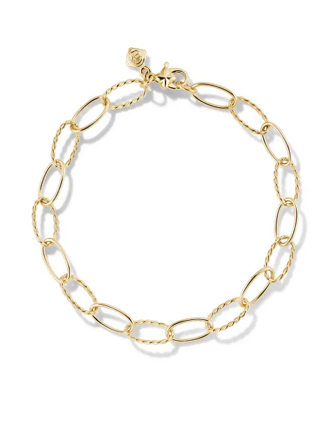 David Yurman 18kt yellow gold Oval Link bracelet (11.3mm)