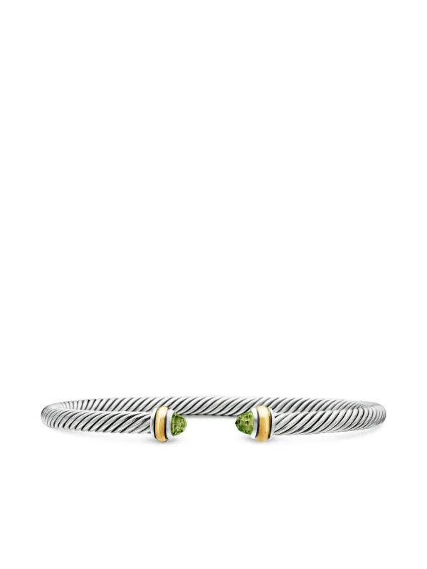 David Yurman 18kt Yellow Gold and Sterling Silver Classic Cable Bracelet (4mm)