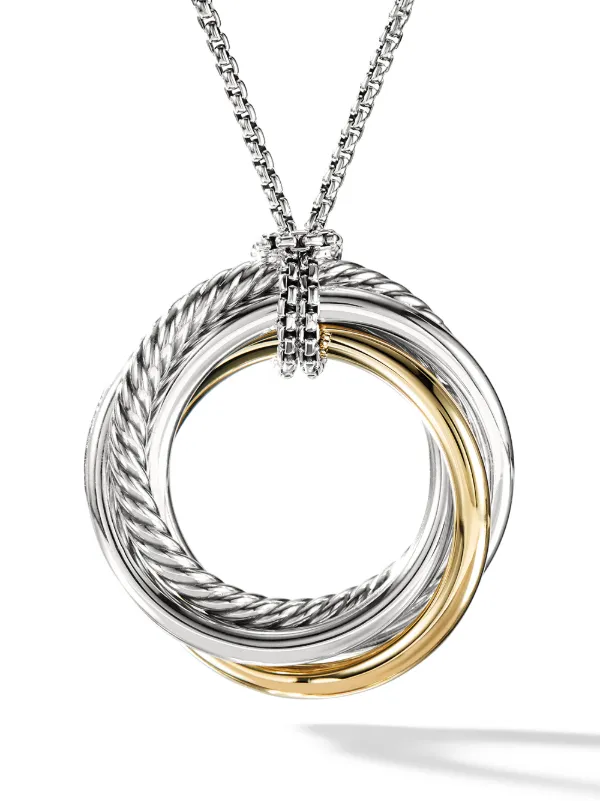 David Yurman 14kt Yellow Gold And Sterling Silver Crossover