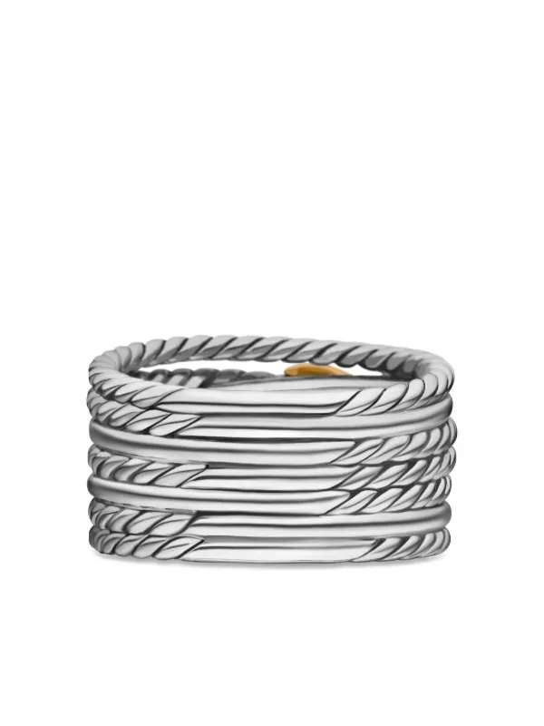 David Yurman 18kt Yellow Gold And Sterling Silver Double X
