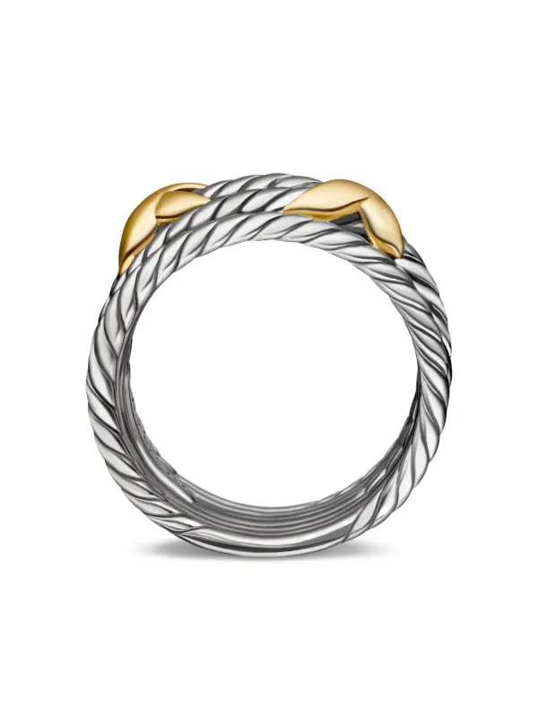 David Yurman 18kt Yellow Gold And Sterling Silver Double X