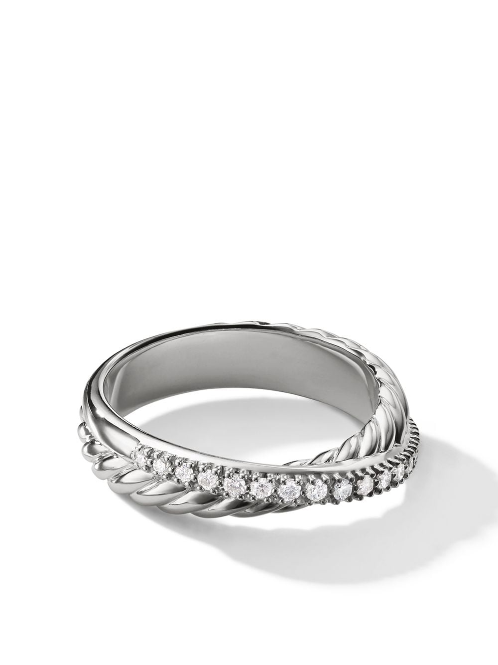 фото David yurman серебряное кольцо crossover с бриллиантами