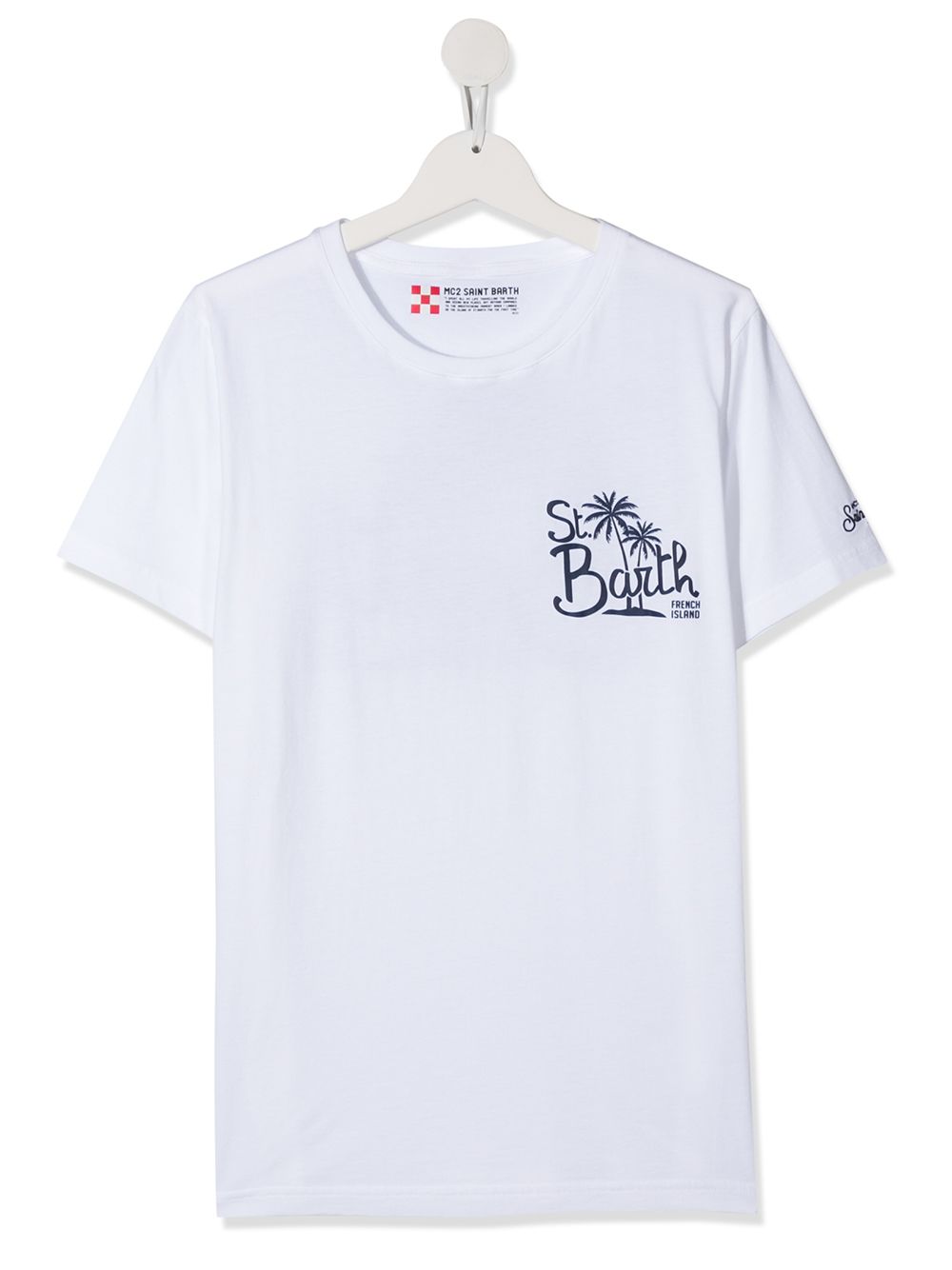 фото Mc2 saint barth kids teen logo print t-shirt