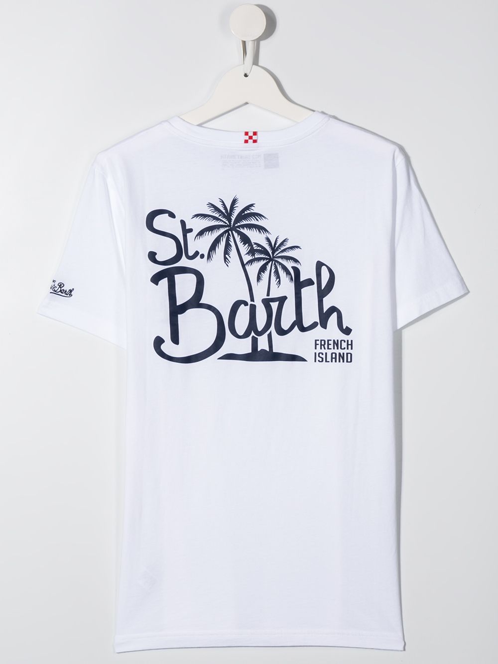 фото Mc2 saint barth kids teen logo print t-shirt