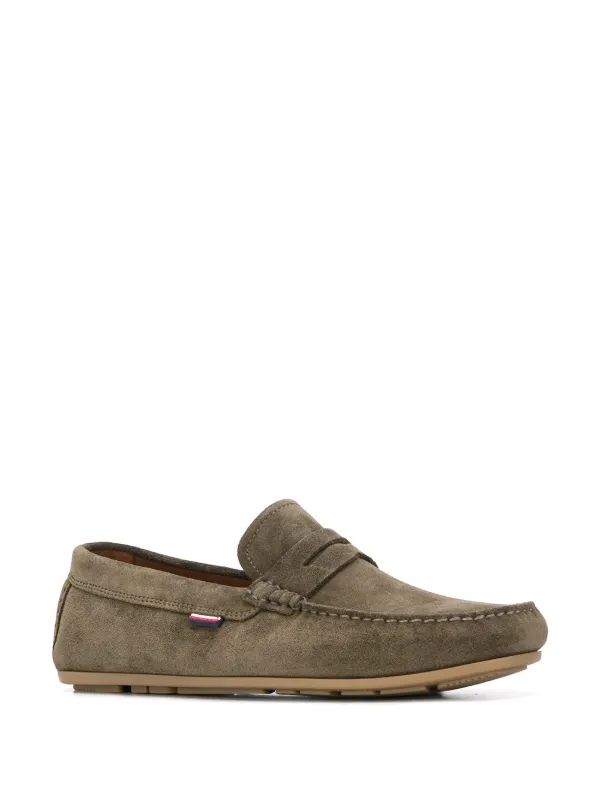 classic suede penny loafers tommy hilfiger