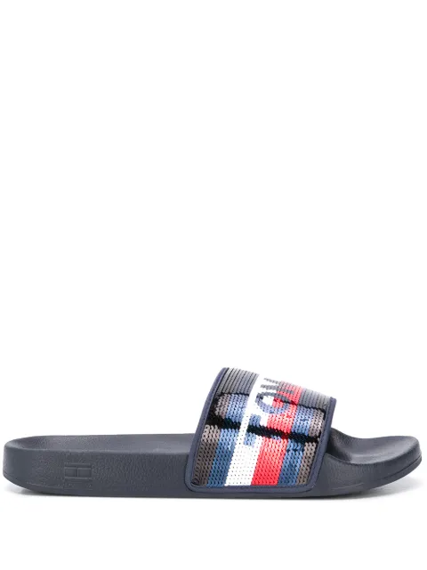 tommy hilfiger sequin sliders