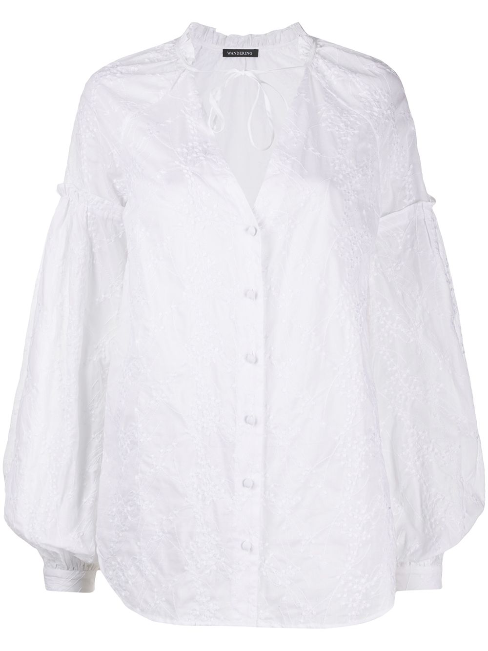 фото Wandering oversized embroidered blouse