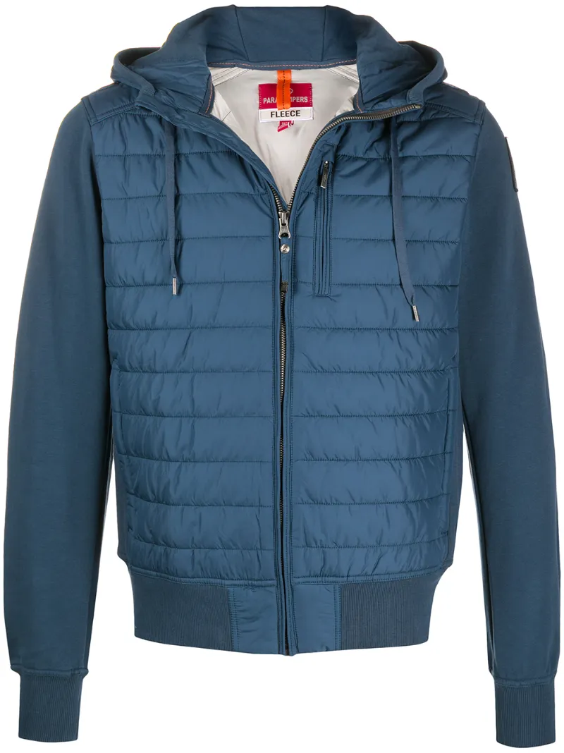 Parajumpers Padded Hooded Jacket In Blue
