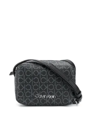 calvin klein round signature crossbody