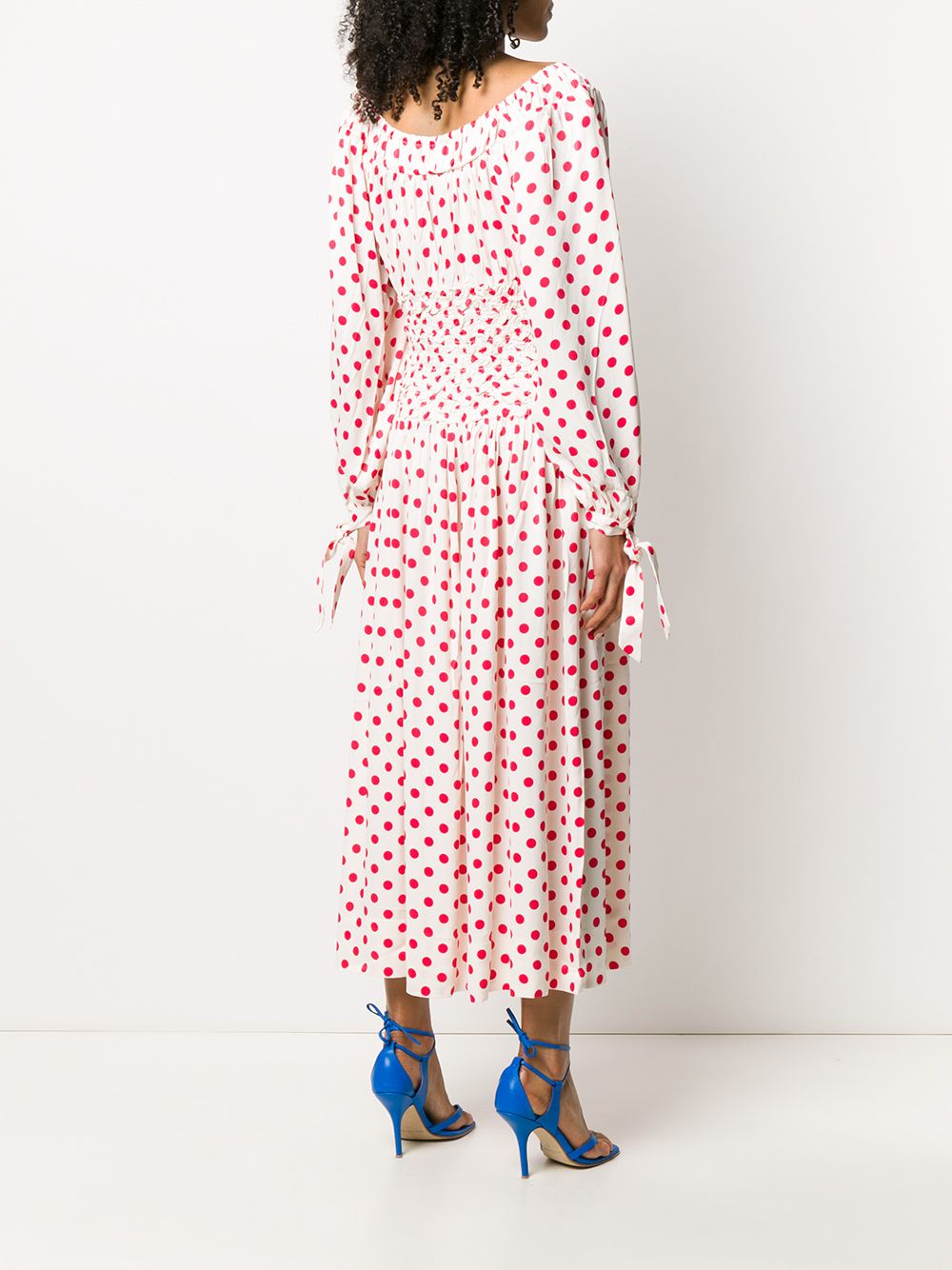 фото Saks potts polka dot print maxi dress