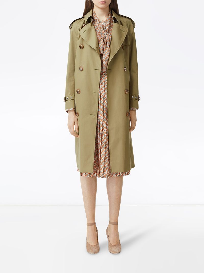 Shop Burberry Animalia Print-lined Gabardine Trench Coat In Neutrals