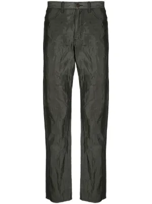 Comme Des Garçons Pre-Owned بنطال لامع وضيق