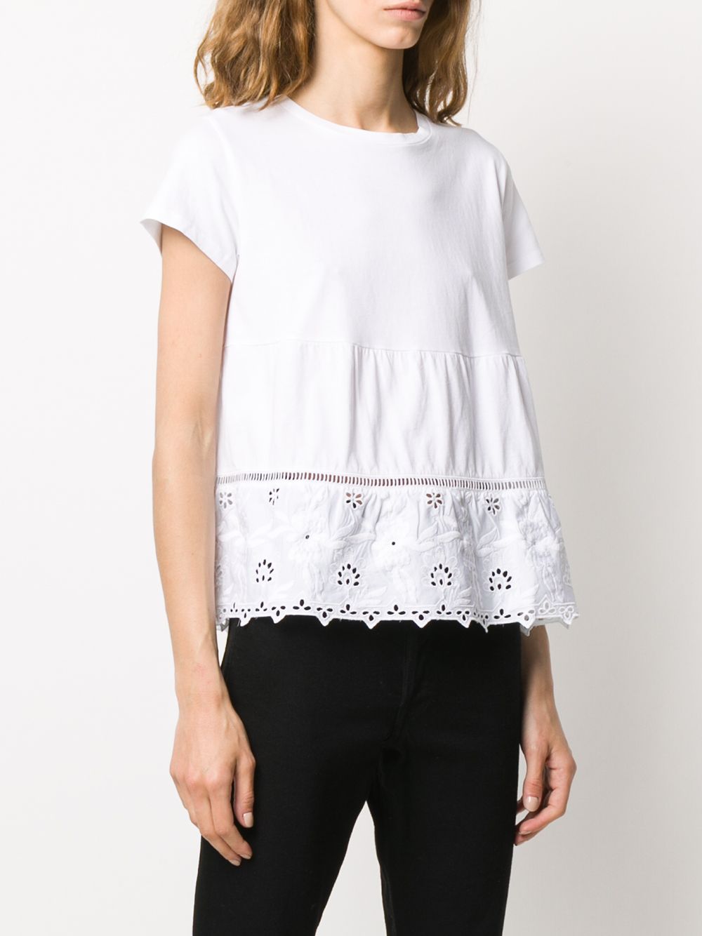 фото Seventy flounced short-sleeve blouse