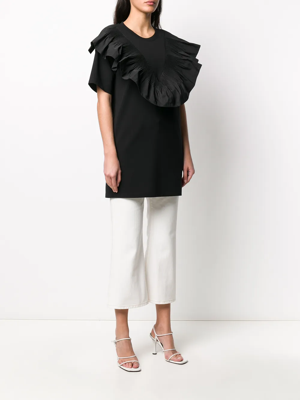 Valentino Garavani Blouse met ruche afwerking Zwart