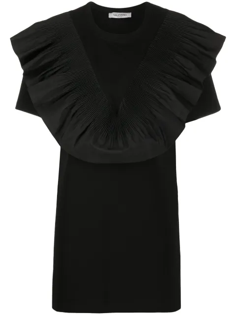 Valentino Garavani ruffle-bib elongated blouse