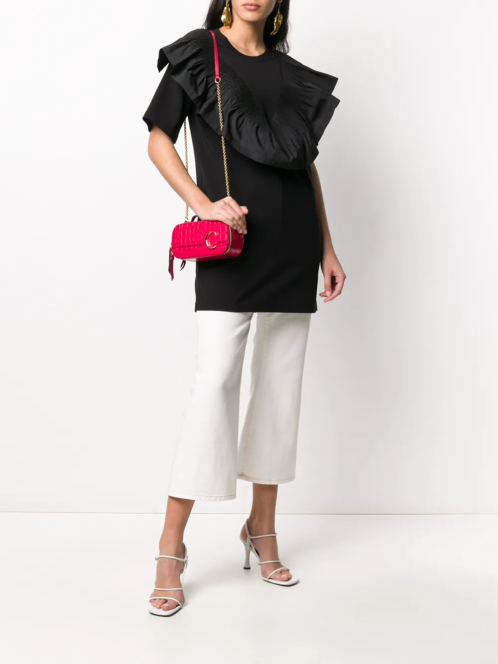 Valentino Garavani Blouse met ruche afwerking Zwart