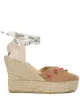 Image 1 of Sergio Rossi x Manebi wrap-around studded espadrilled wedges