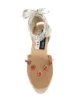 Sergio Rossi x Manebi wrap-around studded espadrilled wedges