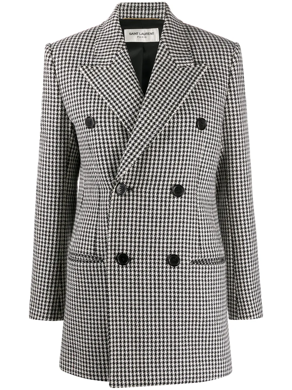 Saint Laurent ハウンドトゥース ダブルコートの画像1