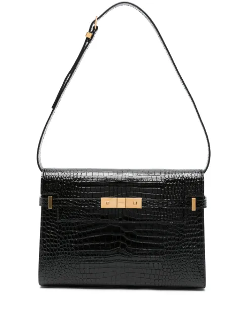 Saint Laurent Manhattan crocodile-embossed shoulder bag WOMEN