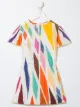 الصورة 2 من Missoni Kids فستان واسع قصير بطبعة هندسية