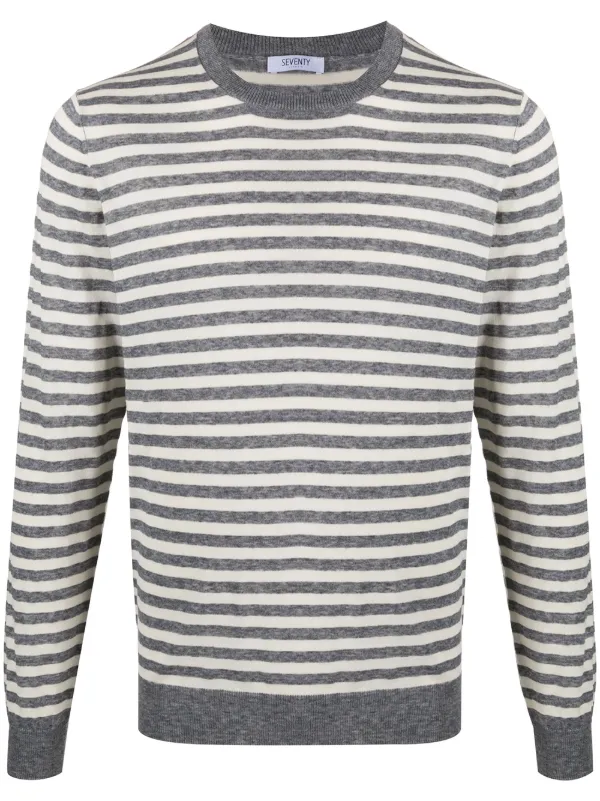 striped crew neck jumper