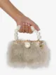 Rosantica nuvola faux pearl clutch bag